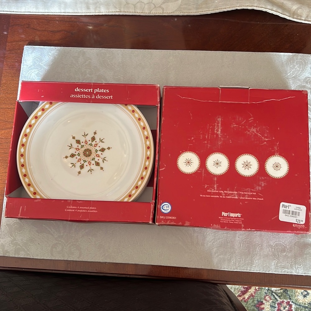 Pier 1 Dessert Plates  two sets of four totaling eight